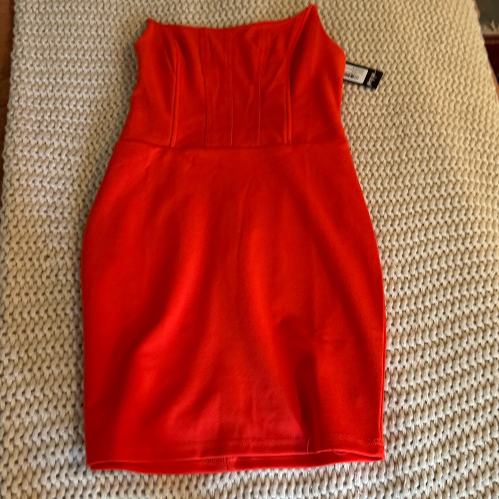 Nasty gal strapless dress.